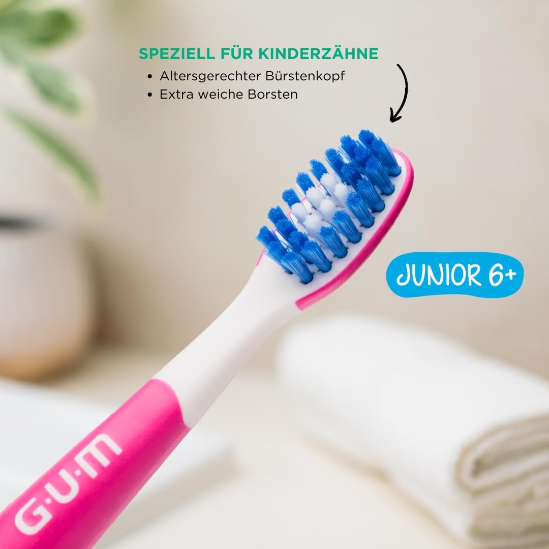 GUM® Playbrush KIDS 6+ Ersatzbürstenköpfe pink, 2 Stück/Packung