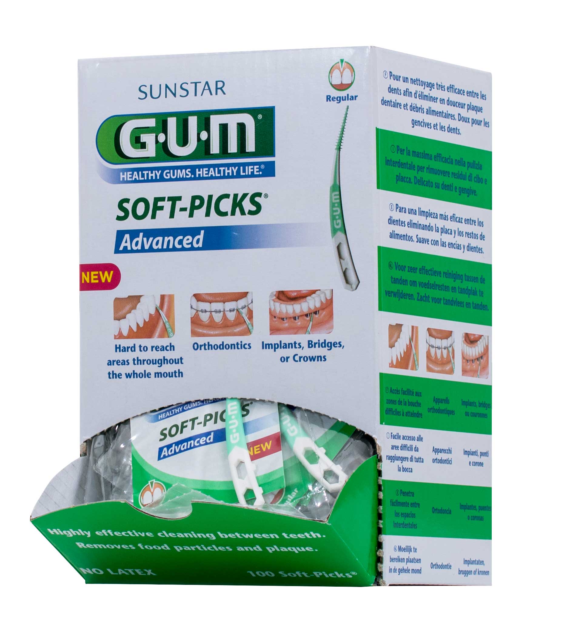 GUM SOFT-PICKS Advanced Spenderbox - 100 x 1 Stück