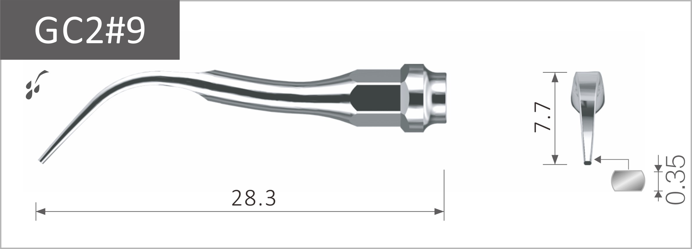 Xpedent Ultraschallspitzen für KaVo kompatibel GC2#9